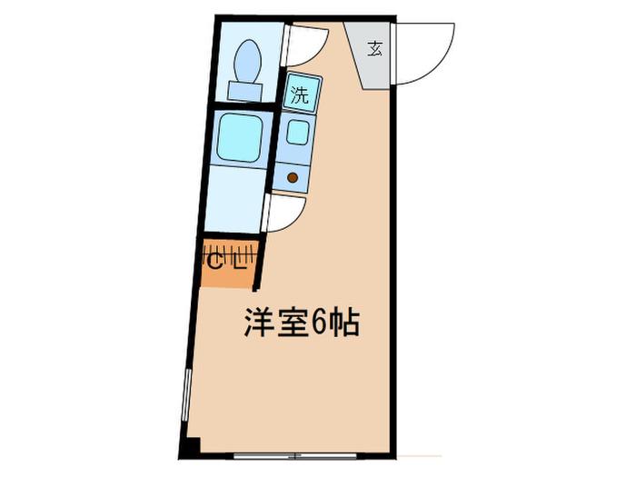VITA白金(ワンルーム/1階)の間取り写真