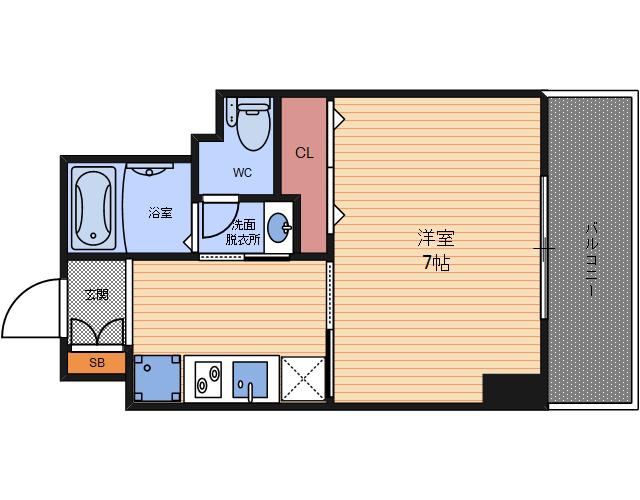 オアーゼ梅田東(1K/9階)の間取り写真