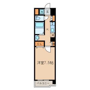 コンフォートM多摩川(1K/6階)の間取り写真