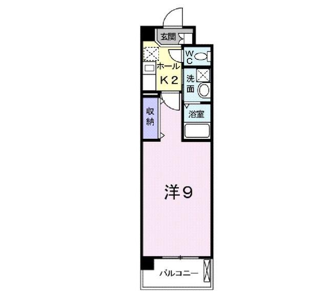 ラングラッセン(1K/2階)の間取り写真