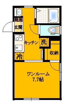 REAL新中野(ワンルーム/2階)の間取り写真