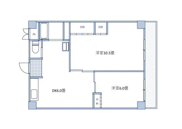 森本マンション(2DK/2階)の間取り写真