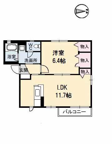 ロコモコハウス(1LDK/2階)の間取り写真