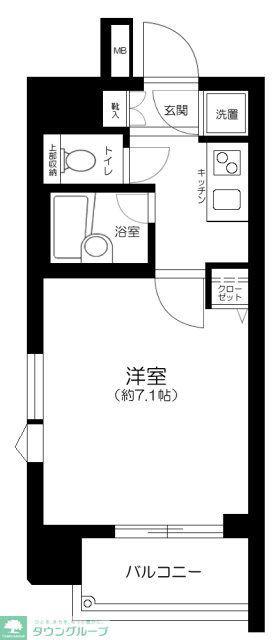 パレステュディオ小石川後楽園(1K/5階)の間取り写真