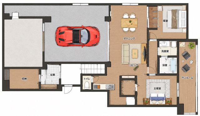 グラングリーン大阪 THE ノース RESIDENCE(2SLDK/14階)の間取り写真