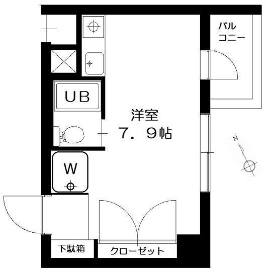 ロイヤルパレス(ワンルーム/6階)の間取り写真