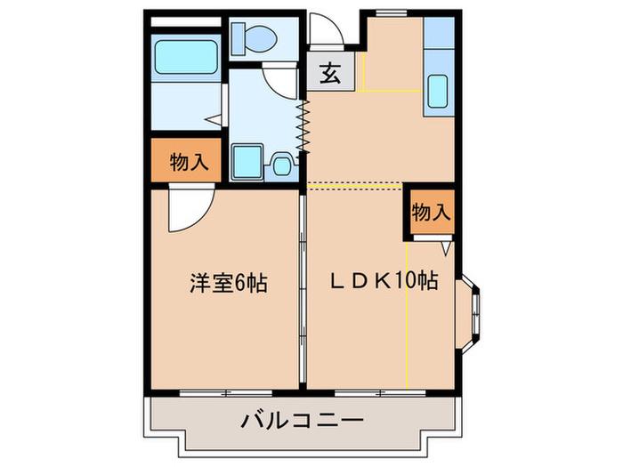 マノワール鈴木(1LDK/1階)の間取り写真