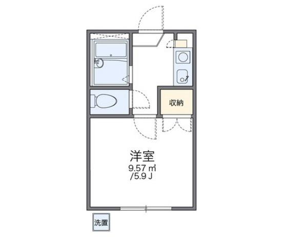 レオパレス中野第6(1K/1階)の間取り写真
