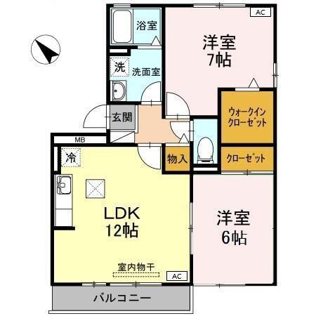 TOI ET MOI壱番館(2LDK/1階)の間取り写真