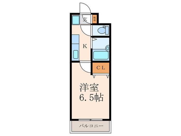 プライマリー鷹ノ巣(1K/2階)の間取り写真