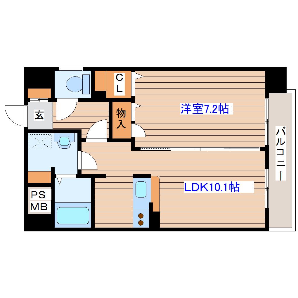フロンティア北四番丁(1LDK/5階)の間取り写真