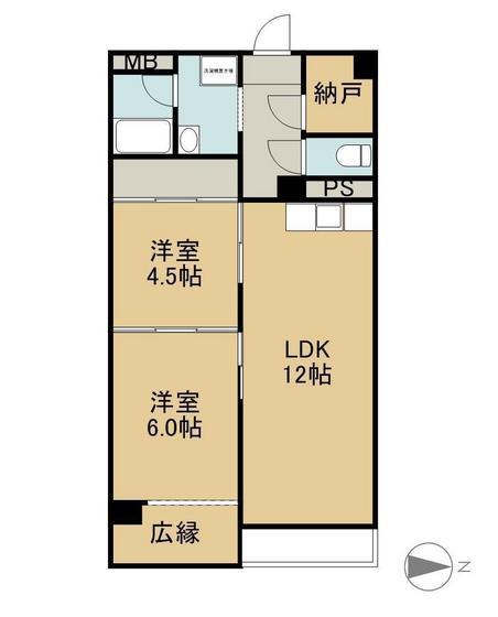 匠コーポラスII(2LDK/3階)の間取り写真
