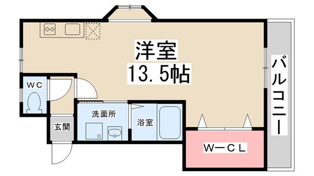 ソフィエル(ワンルーム/2階)の間取り写真