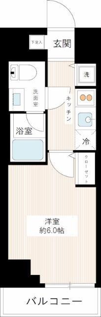 ルクシェール青砥(1K/2階)の間取り写真