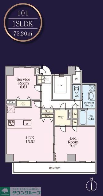 THE MANOR EXELSIOR(1SLDK/1階)の間取り写真