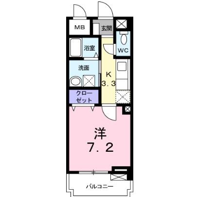 アーズ アーズ(1K/1階)の間取り写真