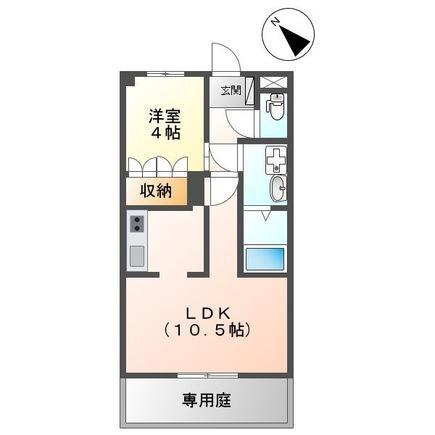 ガーデンコート21(1LDK/1階)の間取り写真