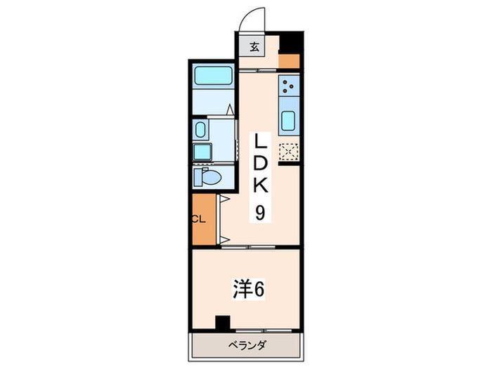 ハイツサハラ(1LDK/2階)の間取り写真