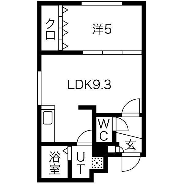 GARE DE FUN(1LDK/1階)の間取り写真