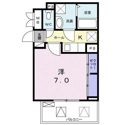 ココ コンテ(1K/3階)の間取り写真