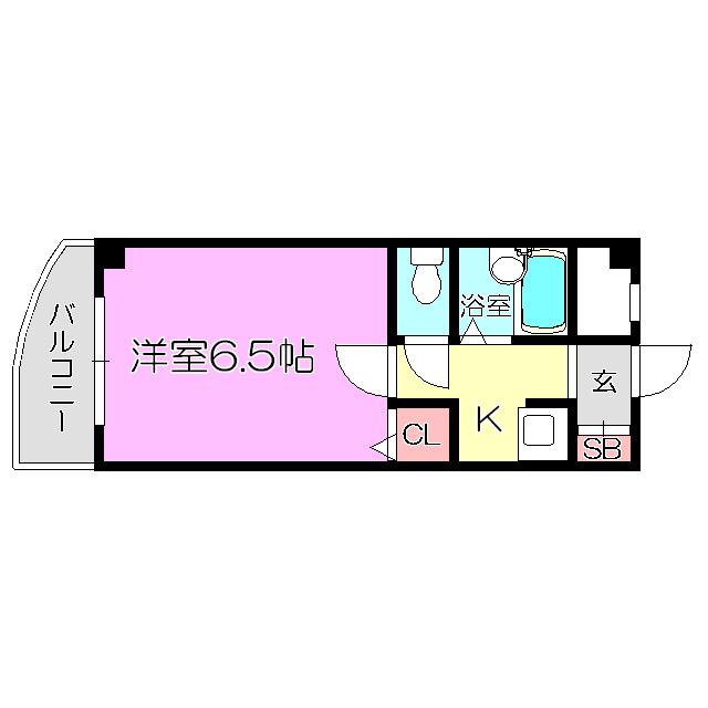新大阪パート2(1K/5階)の間取り写真
