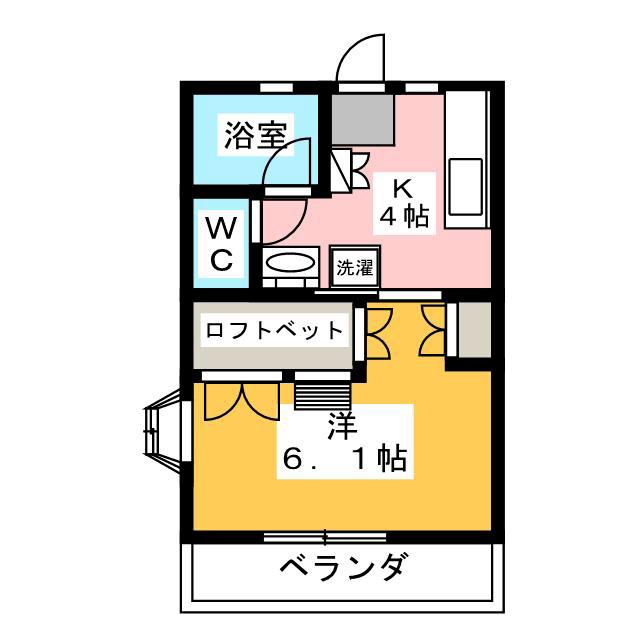 コーポHOUYA(1K/2階)の間取り写真
