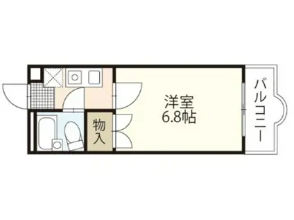 カナンハイツA棟(1K/5階)の間取り写真