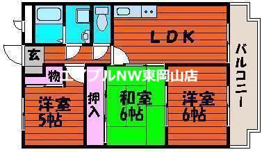 山崎マンション(3LDK/3階)の間取り写真
