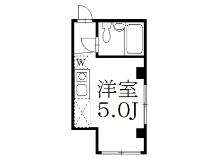 SKハイムII(ワンルーム/1階)の間取り写真