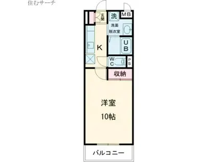 PLUMERIA SHIRASUKA(1K/1階)の間取り写真