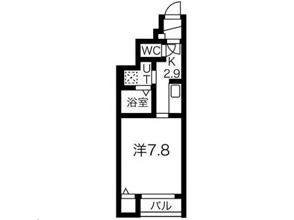 AZU GRACE II(1K/1階)の間取り写真