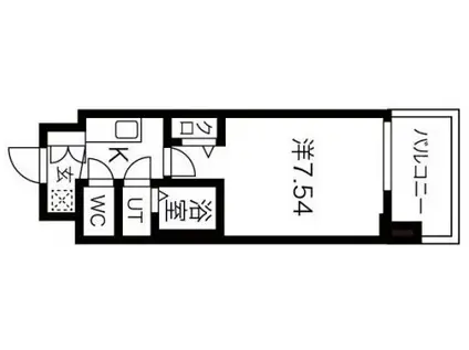 ロイス茨木奈良町(1K/7階)の間取り写真