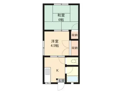 メゾン・ソレイユ(2K/1階)の間取り写真