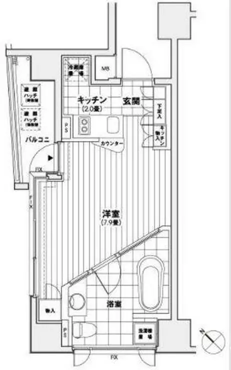 カスタリア銀座 4階階 間取り