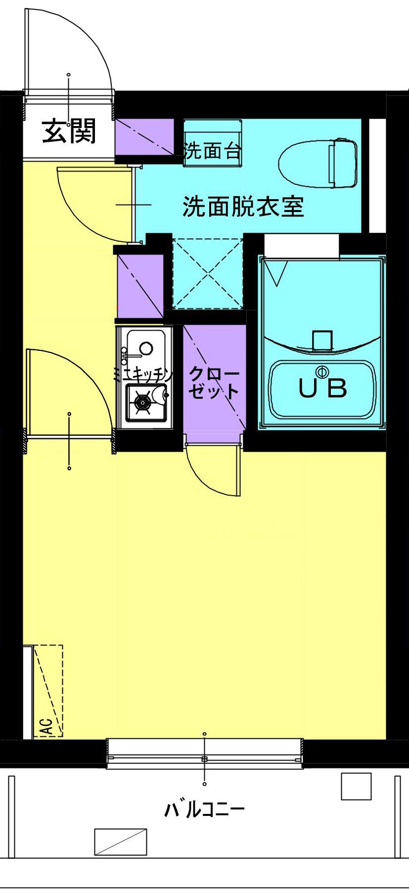GIONHOUSE川口四丁目(1K/3階)の間取り写真