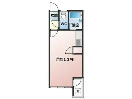 リベール沖浜(ワンルーム/2階)の間取り写真