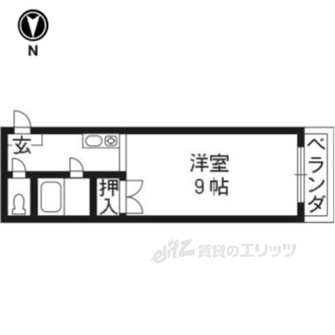 ハウスオブローゼ(1K/3階)の間取り写真