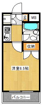 メゾンドあおい(1K/1階)の間取り写真