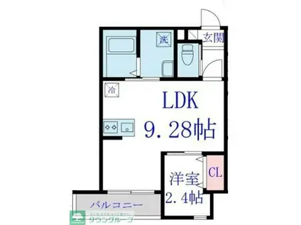 エスペリオ道場南(1LDK/1階)の間取り写真