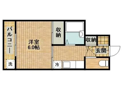 ウィンザーハイム(1K/3階)の間取り写真