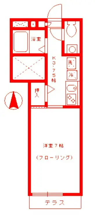 コーラル K 1階階 間取り