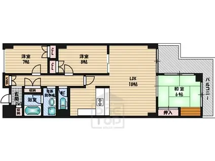 グレインヂ泉丘(3LDK/1階)の間取り写真