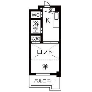 サン・ウエダビルI(1K/3階)の間取り写真