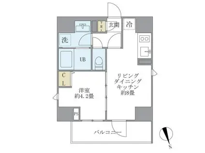 LA PERLA YOTSUYA(1LDK/3階)の間取り写真