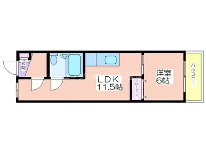 シャトーアストリア(1LDK/5階)の間取り写真