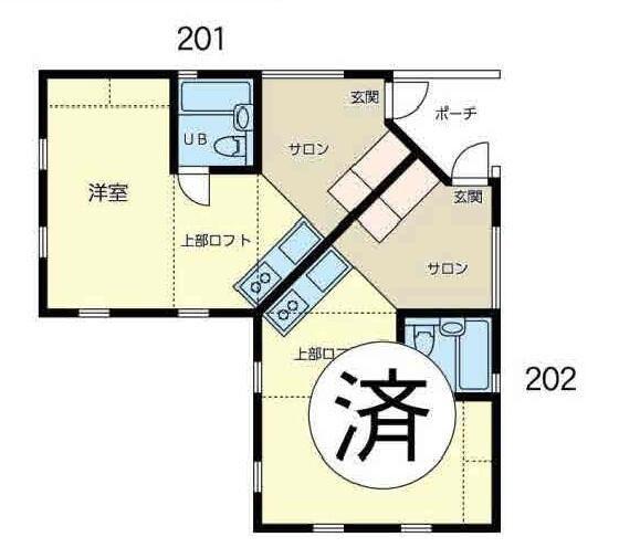 小田急江ノ島線 東林間駅 徒歩10分 2階建 築19年(ワンルーム/2階)の間取り写真