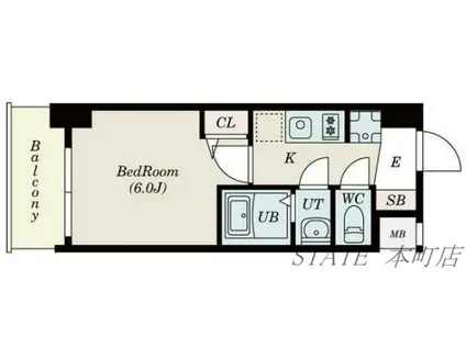 大阪難波NOAH(1K/11階)の間取り写真