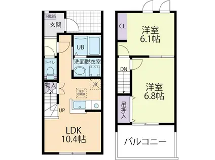 リュミエール・コーケツ(2LDK/1階)の間取り写真