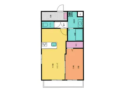 ベレッツァ神田町I(1LDK/2階)の間取り写真