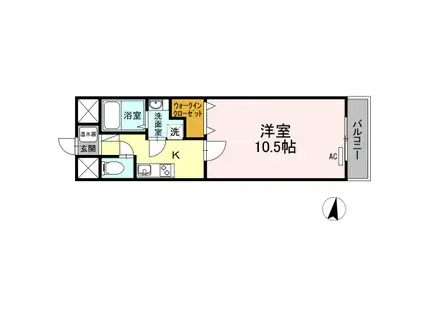 CORE LORD(1K/10階)の間取り写真